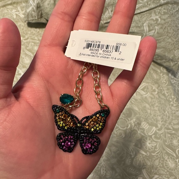 Betsey Johnson butterfly necklace - Picture 2 of 2